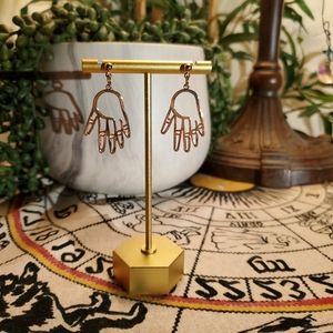 Picasso Artsy Gold Hand Earrings